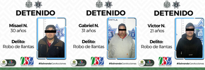Detiene Seguridad Pública Municipal a Banda de Roba Llantas en Huamantla - AlternativaTlx
