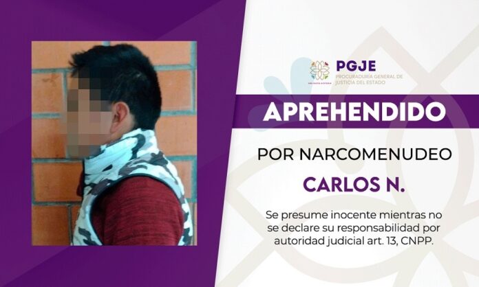 En Flagrancia, Arresta PGJE a Sujeto por Delitos contra la Salud - AlternativaTlx