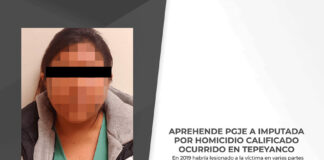 Aprehende PGJE a Imputada por Homicidio Calificado Ocurrido en Tepeyanco - AlternativaTlx