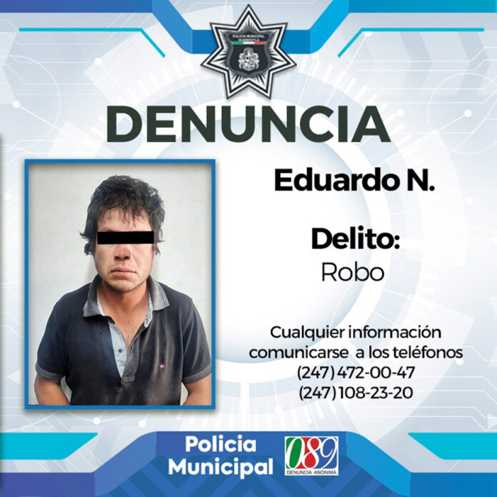 Asegura Dirección de Seguridad Municipal a Masculino por Intento de Robo - AlternativaTlx