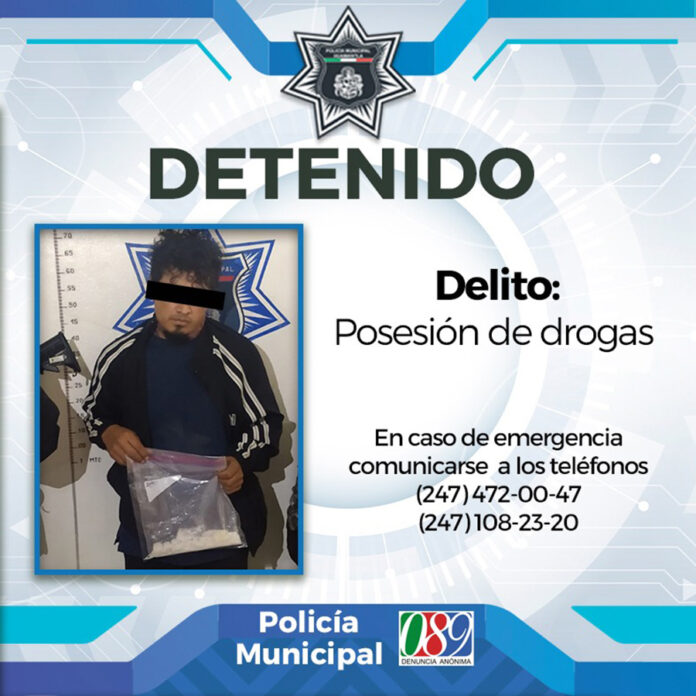 Detiene Seguridad Pública de Huamantla a Individuo por Posesión de Drogas - AlternativaTlx