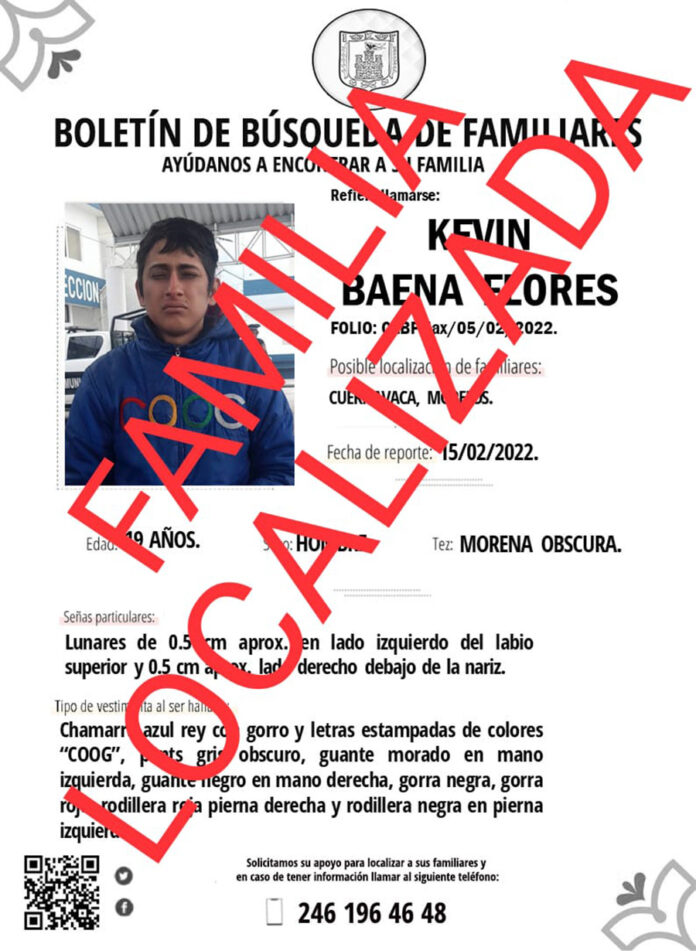 Localiza Seguridad Pública Municipal a Persona con Reporte de Búsqueda - AlternativaTlx
