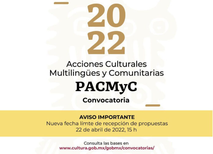 La Convocatoria PACMyC 2022 Amplía su Periodo de Registro