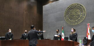 Rinde Protesta Juez Municipal de Tecopilco Ante el Pleno del TSJE