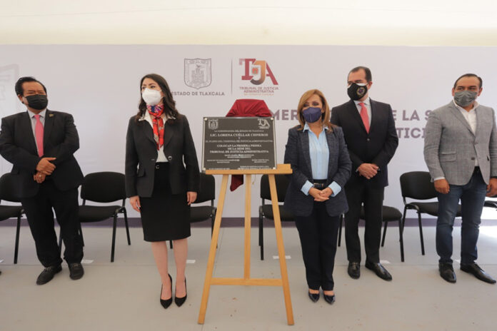 Gobernadora Lorena Cuéllar Colocó la Primera Piedra de la Sede Oficial del TJA - AlternativaTlx
