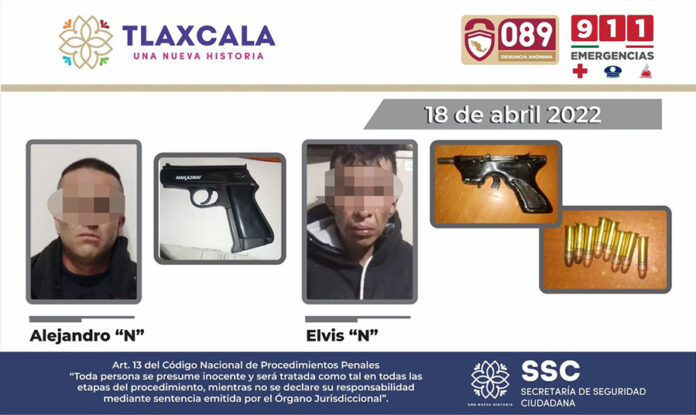 La SSC Detiene a Dos Presuntos Responsables de Portación Ilegal de Arma de Fuego - AlternativaTlx