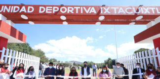 Reaperturó Gobernadora Lorena Cuéllar Unidad Deportiva de Ixtacuixtla - AlternativaTlx