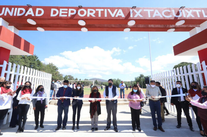 Reaperturó Gobernadora Lorena Cuéllar Unidad Deportiva de Ixtacuixtla - AlternativaTlx