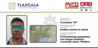 SSC Detuvo En Apizaco a Presunto responsable de Delitos Contra la Salud - AlternativaTlx