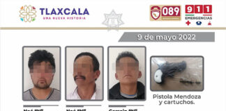 Detiene la SSC a Tres Personas y Asegura un Arma de Fuego en Santa Cruz Quilehtla - AlternativaTlx