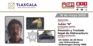 La SSC Detiene a una Persona y Aasegura una Unidad con Hidrocarburo