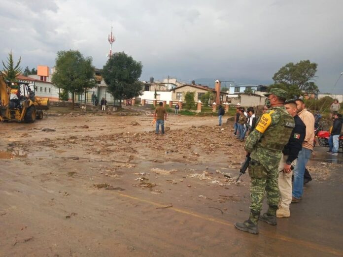 Trabajan Áreas del Ayuntamiento de Huamantla, Ejército y Guardia Nacional para Atender Afectaciones por Tromba - AlternativaTlx