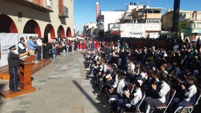 Policía Estatal Lleva el Programa “Tu Familia con el Policía” a Chiautempan