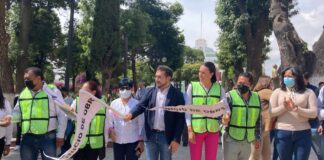 Dan Banderazo de Inicio al Programa “Rutas Mágicas de Color” en Huamantla