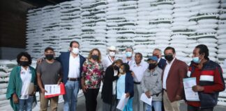 Entregan Gobierno del Estado y Sader Apoyos del Programa Fertilizantes para el Bienestar en Huamantla
