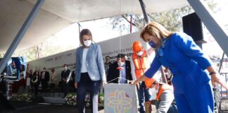 Colocó Gobernadora Lorena Cuéllar Primera Piedra para la Construcción Del C5I