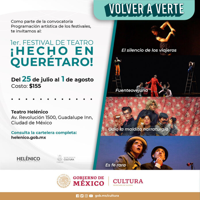El Centro Cultural Helénico se Engalana con la Presentación del 1er. Festival de Teatro ¡Hecho en Querétaro! - AlternativaTlx
