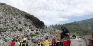Controlan CEPC y Bomberos Incendio en Tiradero de Basura de Panotla