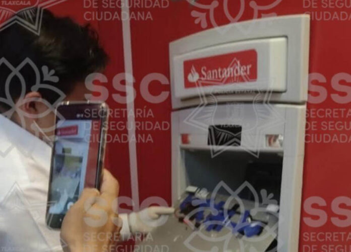 Retira SSC Dispositivo en Cajero de Huamantla