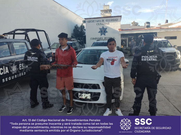 Detiene SSC a dos Presuntos Responsables de Portación Ilegal de Arma de Fuego en Acuitlapilco - AlternativaTlx