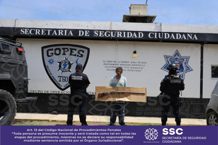 Detienen SSC y Policía de Nopalucan a Persona por Posesión de Arma y Robo - AlternativaTlx