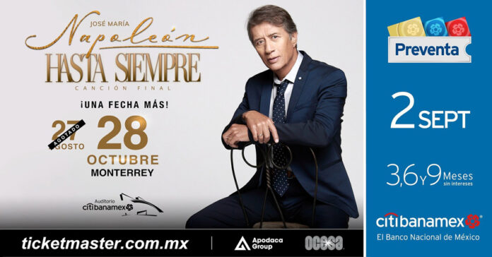 ¡Napoleón Agota Boletos y Confirma otro Concierto en Monterrey! - AlternativaTlx