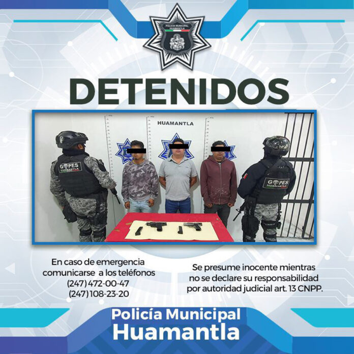 Arresta Policía Municipal de Huamantla a Cuatro Sujetos - AlternativaTlx