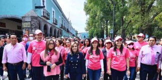 Da Banderazo Gobernadora Lorena Cuéllar a Campaña Permanente de la Lucha contra el Cáncer de Mama - AlternativaTlx