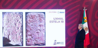 El INAH Descubre una Estela Maya Dual en la Zona Arqueológica de Uxmal, Yucatán - AlternativaTlx