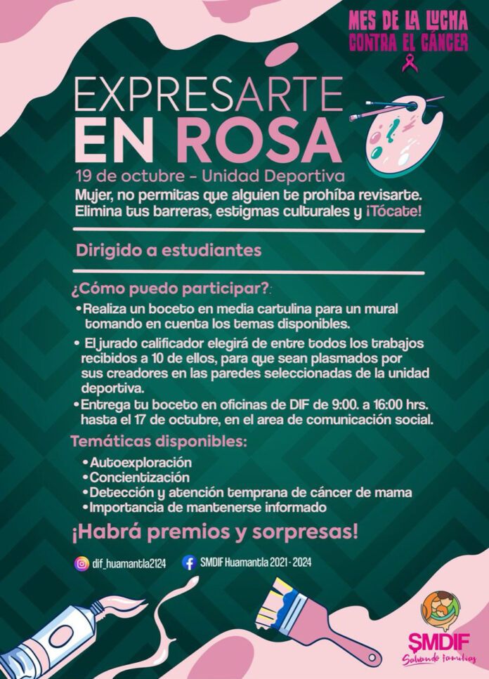 Invita SMDIF Huamantla a Participar en Actividades Conmemorativas del Mes Rosa - AlternativaTlx