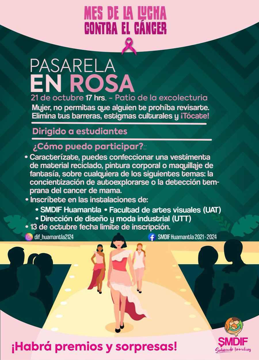 Invita SMDIF Huamantla a Participar en Actividades Conmemorativas del Mes Rosa - AlternativaTlx