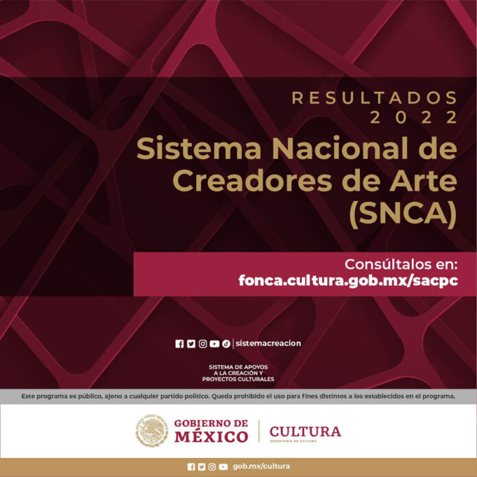 La Secretaría de Cultura da a Conocer los Resultados de la Convocatoria del Sistema Nacional de Creadores de Arte 2022 - AlternativaTlx