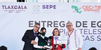 Dotó Gobernadora Lorena Cuéllar de Becas y Equipamiento a Planteles del CECYTE-EMSAD - AlternativaTlx