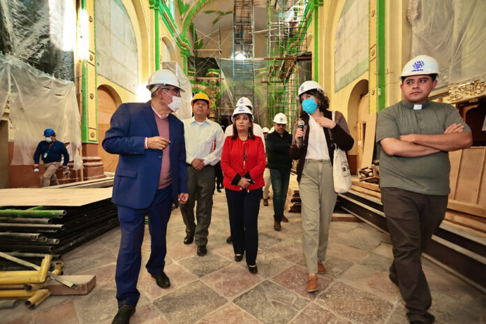 Supervisó Gobernadora Trabajos de Restauración en la Parroquia de San José - AlternativaTlx