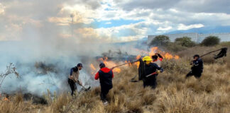 Atiende Protección Civil de Huamantla Incendio cerca de FIDECIX II - AlternativaTlx