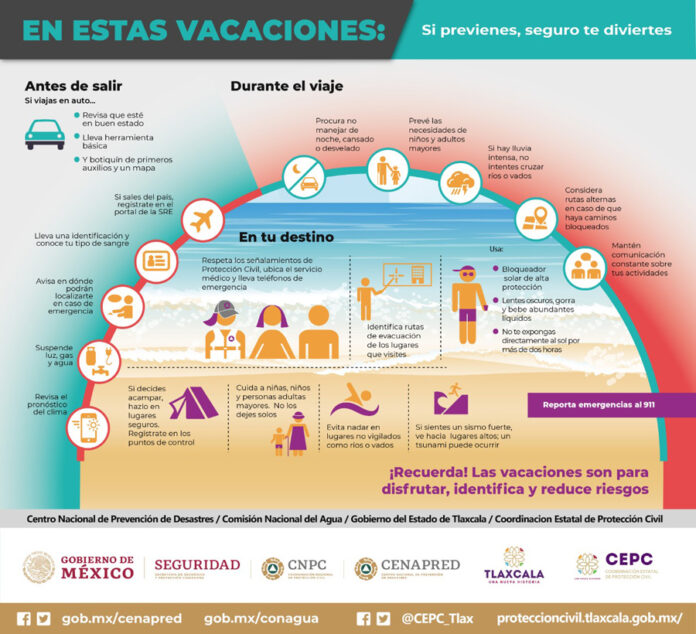 Emite CEPC Recomendaciones para Prevenir Riesgos Durante el Periodo Vacacional - AlternativaTlx