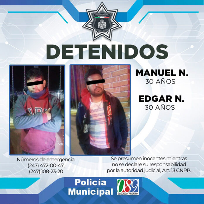 Aseguran Policías Municipales de Huamantla a Presuntos Ladrones de Autopartes - AlternativaTlx