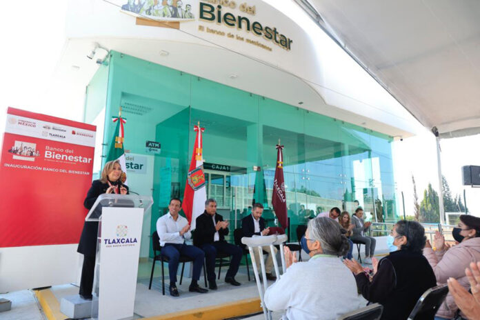 Inaugura Gobernadora Lorena Cuéllar Banco del Bienestar en Tepeyanco - AlternativaTlx