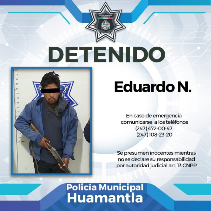 Detienen Elementos de Seguridad Pública de Huamantla a Persona con Arma de Fuego - AlternativaTlx