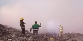 Atienden Áreas del Ayuntamiento de Huamantla Incendio en el Relleno Sanitario de Benito Juárez - AlternativaTlx