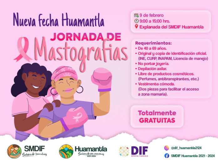 Anuncia SMDIF Huamantla nueva Jornada Gratuita de Mastografías - AlternativaTlx