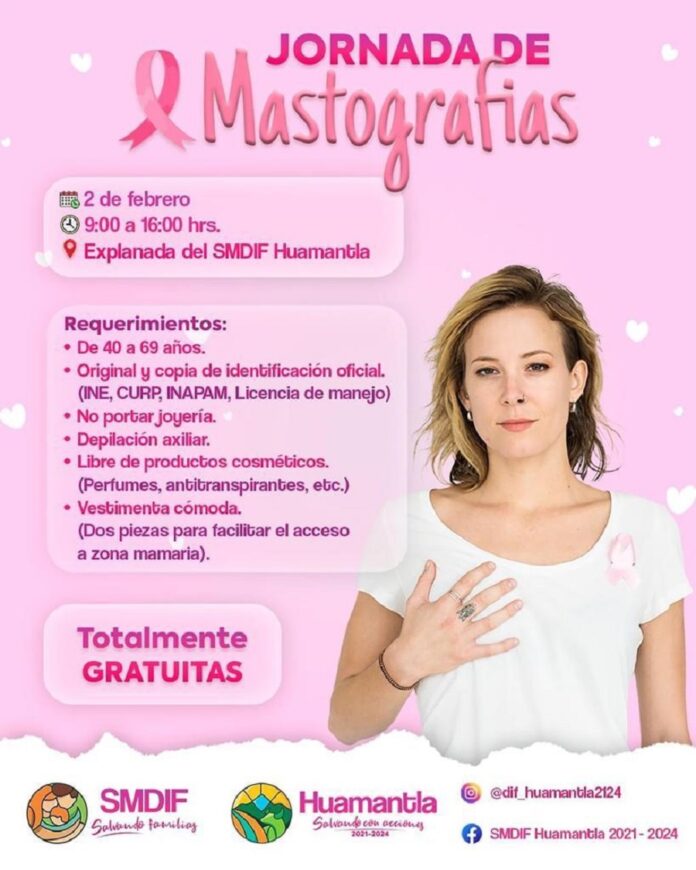 Invita SMDIF Huamantla a la Jornada Gratuita de Mastografías - AlternativaTlx