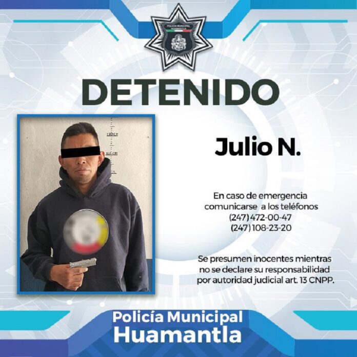 Detienen Policías de Huamantla a Sujeto Armado y Evitan Posible Tragedia - AlternativaTlx