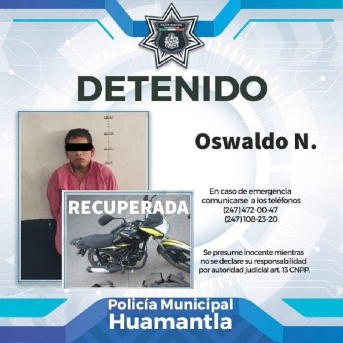 Recuperan Policías Municipales de Huamantla Motocicleta con Reporte de Robo - AlternativaTlx