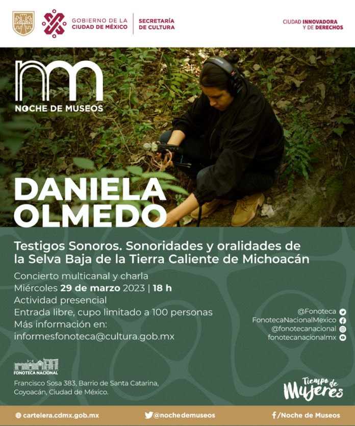 Daniela Olmedo Ofrecerá Concierto de Sonoridades de la Selva Baja de Tierra Caliente, en la Fonoteca Nacional - AlternativaTlx