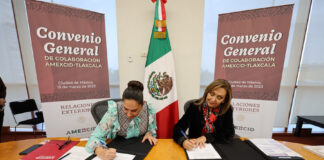 Firmó Gobernadora Lorena Cuéllar Convenio de Colaboración con AMEXCID - AlternativaTlx