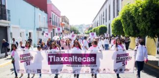 Mujeres sin Violencia con Marcelo Sí, Marchan en Tlaxcala - AlternativaTlx