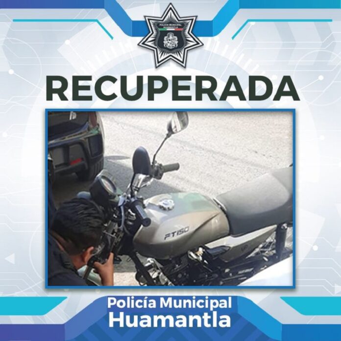 Recupera Dirección de Seguridad Pública de Huamantla Motocicleta con Reporte de Robo - AlternativaTlx