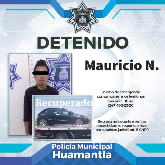 Recupera Policía de Huamantla Auto con Reporte de Robo y Asegura al Presunto Responsable - AlternativaTlx