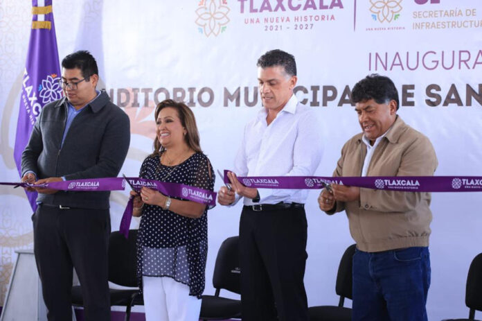 Gobernadora Entregó Tercera Etapa de Construcción del Auditorio de Tecopilco - AlternativaTlx